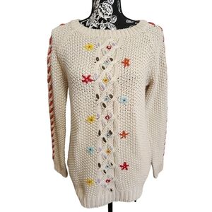 Cutie- Colorful Embroidered Boho Inspired Sweater